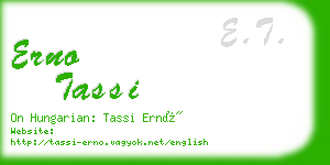 erno tassi business card